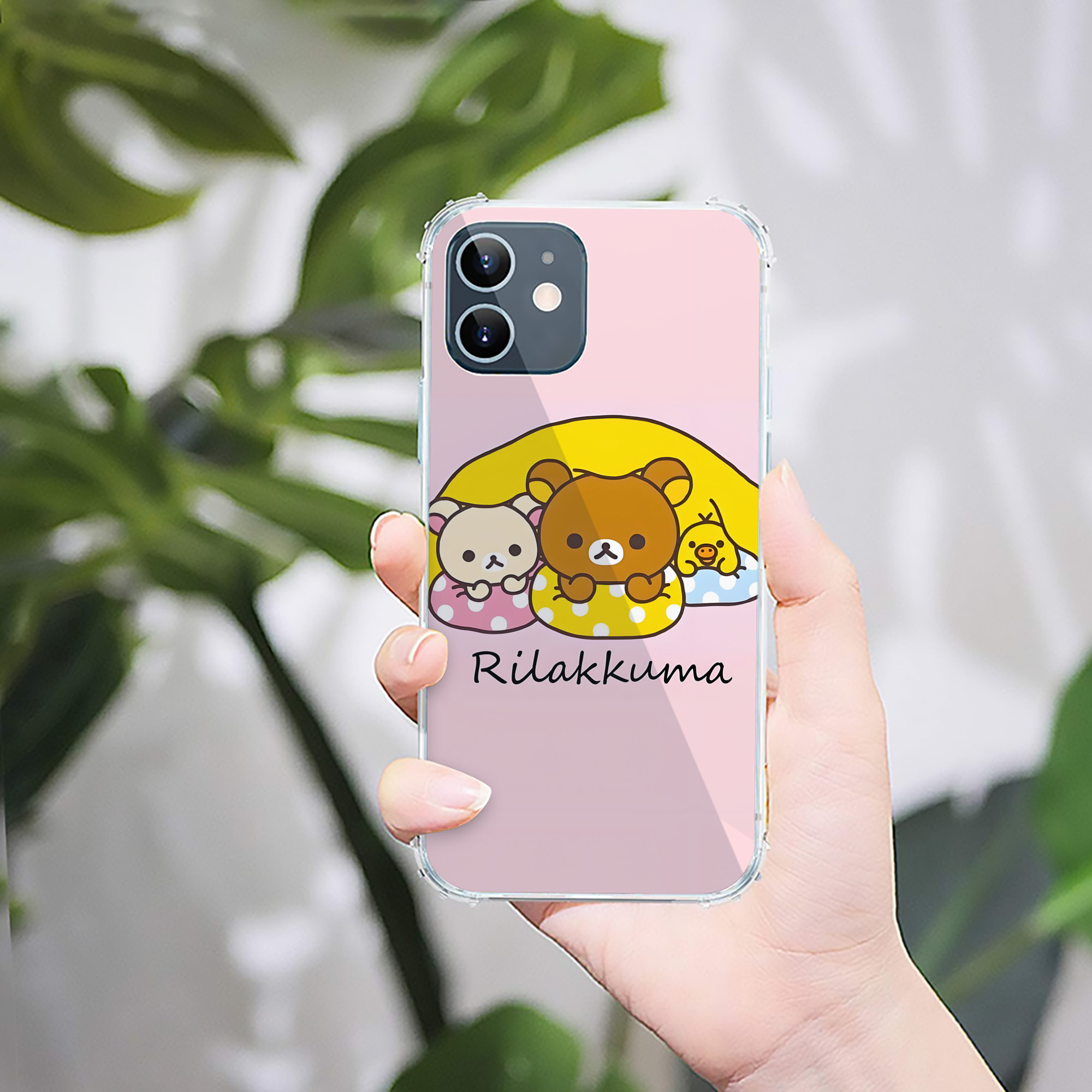 （画像用） リラックマ リラックマ キイロイトリ Rilakkuma Korilakkuma Kiiroitori 【iPhone 12シリーズ対応】透明スマホケース（クリアソフトケース）
